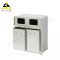 Two-compartment Stainless Steel Recycle Bin(TH2-80SA) 